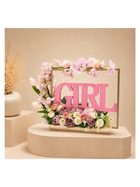 Baby Girl Floral Welcome Display