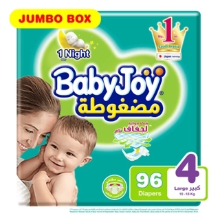 Babyjoy Diapers Large 10-18kg 96 Pieces