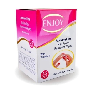 Enjoy Acetone-Free Nail Polish Remover Wipes 25 Pieces