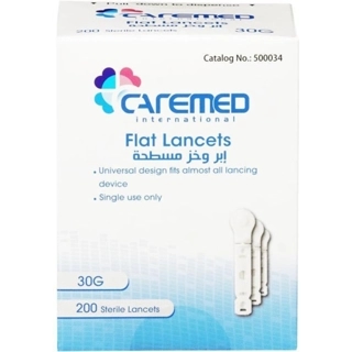 Caremed 30G Flat Lancets 200 Pieces