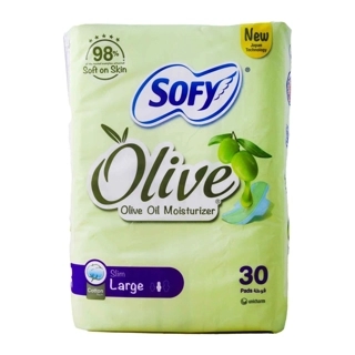 Sofy Olive Slim Sanitary Pads Large 30 Pieces