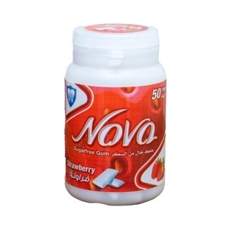 Nova Strawberry Sugar-Free Chewing Gum 50 pcs