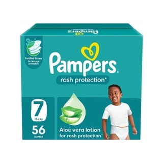 Pampers Aloe Vera Diapers 15+ kg 56 Pieces