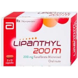 Lipanthyl Fenofibrate Micronised Capsules 200mg 2x15 Pack