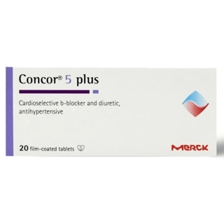 Merck Concor Cardioselective Beta-Blocker Tablets 20x5mg
