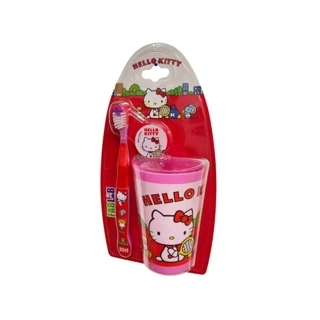 Hello Kitty Pink Soft Toothbrush with Cup