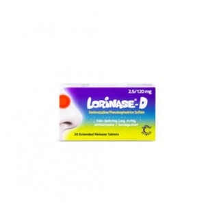Lorinase D Antihistamine Tablets 20 Count