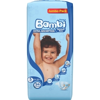Sanita Bambi Baby Diaper XL 54 Pieces
