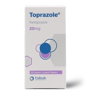 Tabuk Toprazole 20mg Enteric-Coated Tablets 15 Count