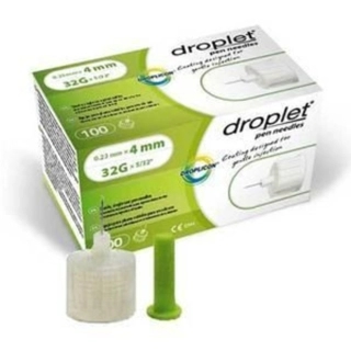 Droplet 32G Insulin Pen Needles 0.23mm x 4mm
