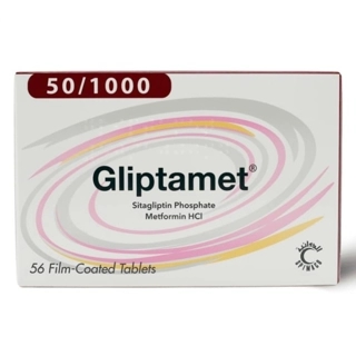 Gliptamet Sitagliptin Metformin Tablets 56 Count