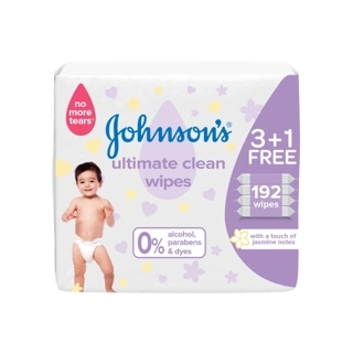 Johnson's Ultimate Clean Jasmine Baby Wipes 192 Pieces