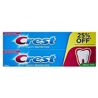 Crest Fresh Mint Cavity Protection Toothpaste 2x125ml