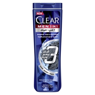 Clear Men 3-in-1 Activated Charcoal Shampoo 400ml