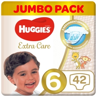 Huggies Extra Care Diapers 15+ kg 42 Pieces