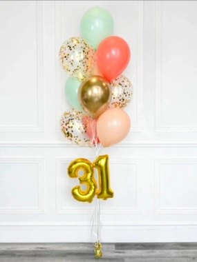 Balloons nude with rose gold number