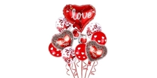 Love hearts balloons