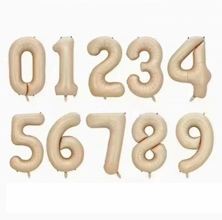 Big Beige Number Balloon