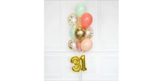 Balloons with gold numbers