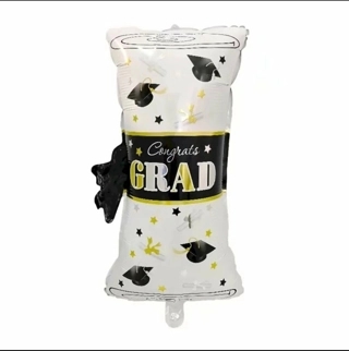 Certificate White & Black Balloon