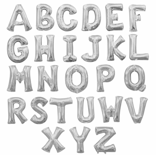 Big Silver Letters Balloon