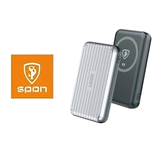 Spoon 10,000 18W Wireless Portable Charger with 2 Charging Ports, PD Port and USB Port
