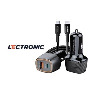 Lectronic - 63W Car Plug with 1m Type-C Cable - Nylon