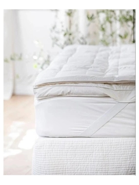 180x200 Tow layer white duck down mattress topper