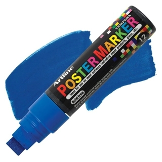Artline poster marker 12mm blue لون بوستر أزرق