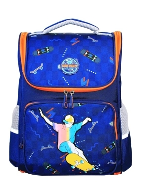 Boys' backpack, navy blue