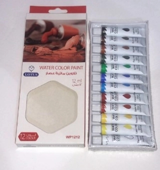 Lotus water color 12 ألوان مائية