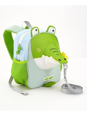 Green crocodile children's backpack