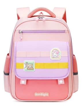 Purple girls' backpack with a rabbit design (Al-Ishraq)