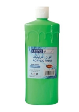 Leeno acrylic paint 500 ml light green لون أكريلك أخضر فاتح