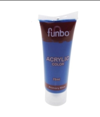 Funbo acrylic color 75ml primary blue لون أكريليك أزرق أساسي