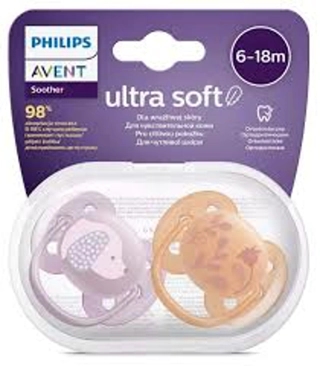 AVENT BABY PACIFIER ULTRA FOR GIRLS AGED 6-18 MONTHS