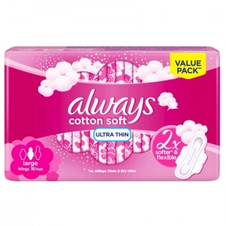 ALWAYS COTTONY SOFT ULTRA THIN 16PADS