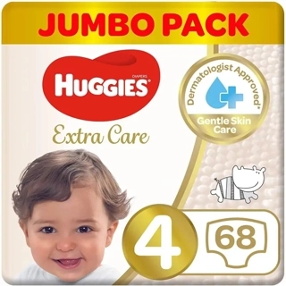 HUGGIES ETRA CARE 4 68 DIAPERS