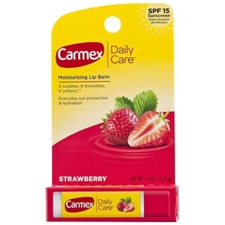 Carmex, Daily Care, Moisturizing Lip Balm, Strawberry, SPF 15, 0.15 oz (4.25 g)