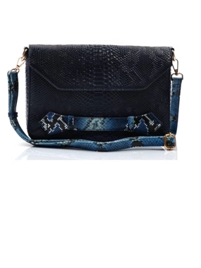 Snake skin Bag - Navy