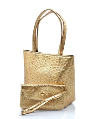 Amaya Bag - Gold Ostrich