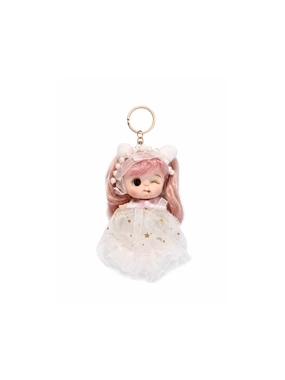 Pink Hair Doll Keychain