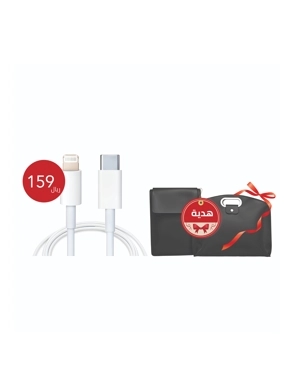 Original Apple Lightning cable with an iPad/Laptop bag