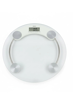 Round Transparent Glass Digital Scale