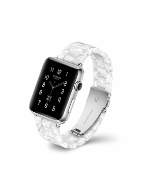 Luxury white marble watch strap