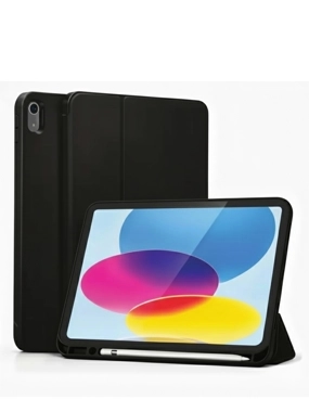 Charcoal black iPad case, practical design with a luxurious feel, for iPad 10th Generation 10.9-inch