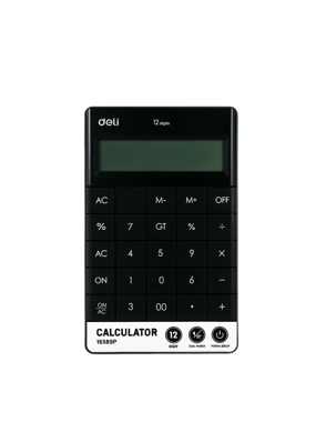 Deli 12-digit desktop calculator with a display