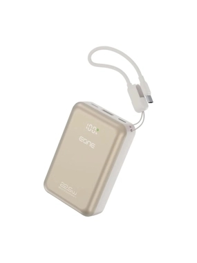 EONE 20000mAh Power Bank 22.5W Fast Charging PD with Built-in Cable - white