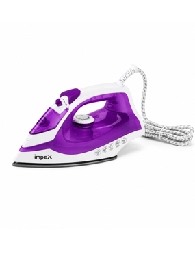 Impex 1300W Electric Steam Iron Purple & White