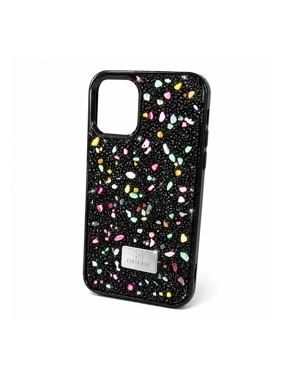 iPhone 16 Pro Queen Black Luxury Case with Colored Stones